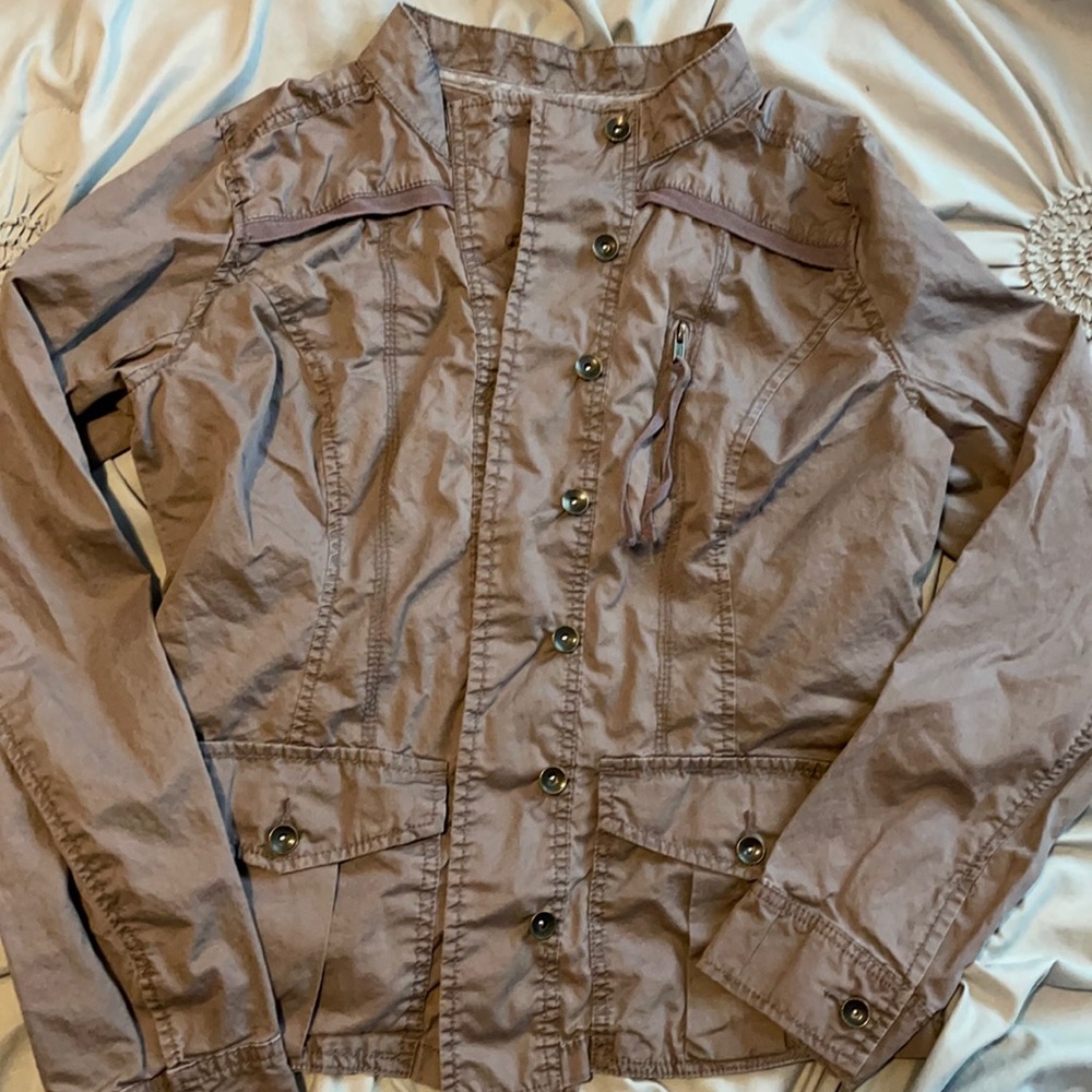 Purple jacket button down jacket